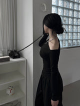 Bichovi one-shoulder brushed t-shirt