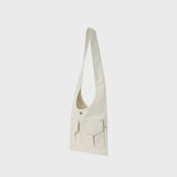 レザー2ポケットフラットバッグセット (White)