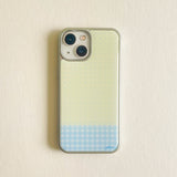 blue lemon silver epoxy phone case