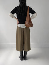 Autumn Wool Cable Knit Half Knit