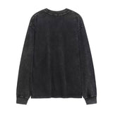 DP807699533145 Flame Lettering Long-Sleeved T-Shirt