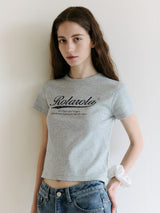 VINTAGE CRACK LOGO T-SHIRT GRAY