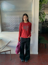Tille Brushed Denim Bootcut Pants