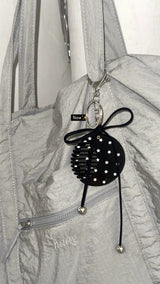 Black Ribbon Mirror Keyring
