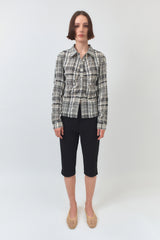 Crinkle Check Shirt / Yellow