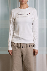 "ハイヤー ミー" コンバーテーブルロングスリーブ (WHITE)