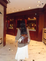 Classic bow bakcpack_chocolate brown