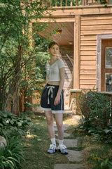 LAYERED RUSTLE HALF PANTS (3 COLORS)