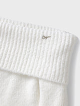 Muffler symbol knit set (White)
