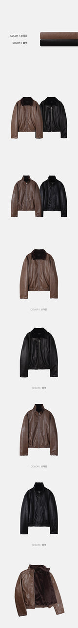 [F/W] クラックファーレザージャケット(2color)