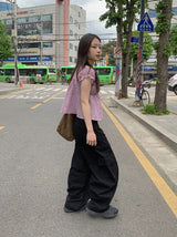 カインバルーンワイドコットンカーゴバンドパンツ