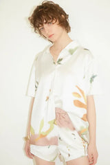 Leaf Satin Short Pants
