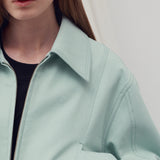 ステッチディテールドボンバージャケット PASTEL MINT