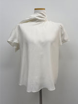 [Short Sleeve Version] Charming Tie Puff Blouse