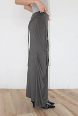 DRAPE STRAP MAXI SKIRT