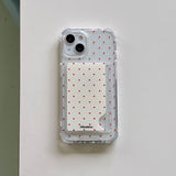 [Jelly] ミニドット (Ivory&red dot) カードポケットケース