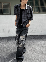 Parun Check Linen Short Sleeve Shirt