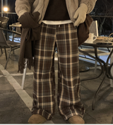 フェンハイムフリースチェックワイドパンツ