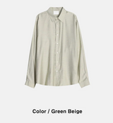 [Unisex] シルキーオーバーフィットシャツ(3color)