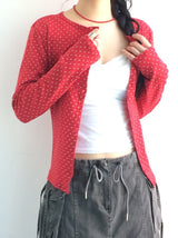 Round Pick Dot Cardigan