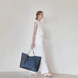 TYVEK FLEXIBLE BAG - Indigo Blue & Light Gray (LARGE)