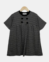 バーネット ダブルボタン ショートスリーブ Tシャツ
