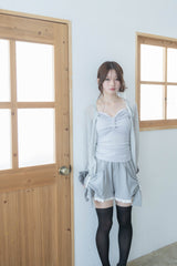 studs ribbon camisole(gray)