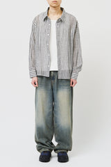 Jian Cropped Checked Shirt (3color)