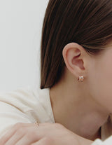 26SS★ Subni Flow Silver One-Touch Earrings S