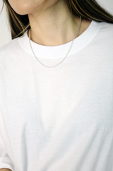 (UNISEX)アイボリーボクシーTシャツ