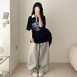 ホッキングベストカラーマッチングカラーボクシーショートスリーブTシャツ (4 colors)