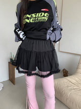 キューズカンカンシフォンスカート (2COLOR)