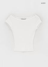 [B-BASIC] ベーシックリブボートネック半袖Tシャツ (2 SIZE)