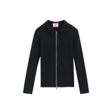  slim-fit zipper cardigan