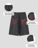Haven Check Pocket Bermuda Denim Pants