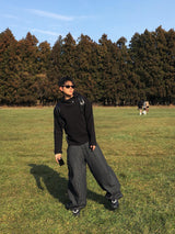 ベローストリッピードデニムパンツ
