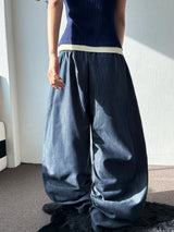 Formi Basic Wide Banding Semi-Balloon Pants 2color