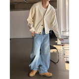 [Unisex] カーブダーツワイドデニムパンツ