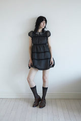 ベイビードールドレス IN BLACK CHECK