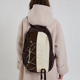 Half String Corduroy Backpack