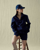 ストレンジャーレギュラーフィットシアーサッカーアノラック(Navy)