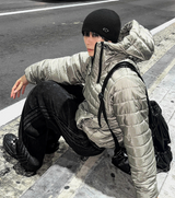 Tech Multi-Zipper Hooded Lightweight Padding