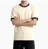 エッセンシャルスタンダード半袖リンガーTシャツ クリーム