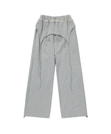 OVERLAP SCRIPT SWEATPANTS_GREY