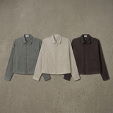 Washed Plaid Long Sleeve Shirt