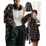 a peak-checked shirt