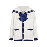 13DE MARZO セーラーニッテッドカーディガン