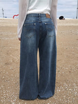 Punji Daily Washing Wide Denim Pants