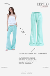 ラウンジ レタリング ミント ロング パンツ(PANTS)