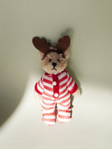 Christmas Teddy Bear Keyring - Baby Rudolf